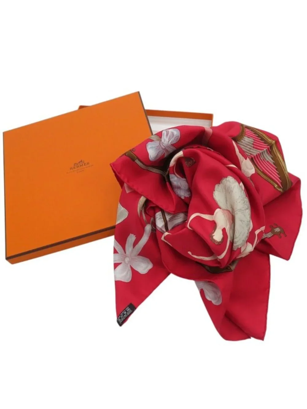 Hermes Carre 90 la Dance Ballerina Red Scarf - Picture 2 of 5